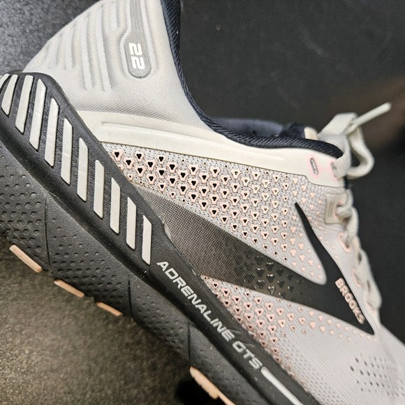 Brooks Womens Adrenaline GTS 22 Size 8.5 Running Gray Rose - Picture 8 of 10